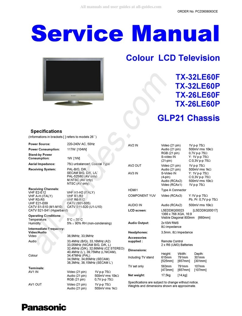 Panasonic TX-32LE60F Service manual