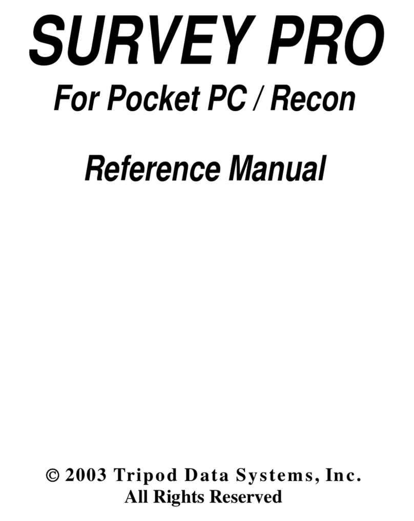 Tripod Data Systems SURVEY PRO Reference manual