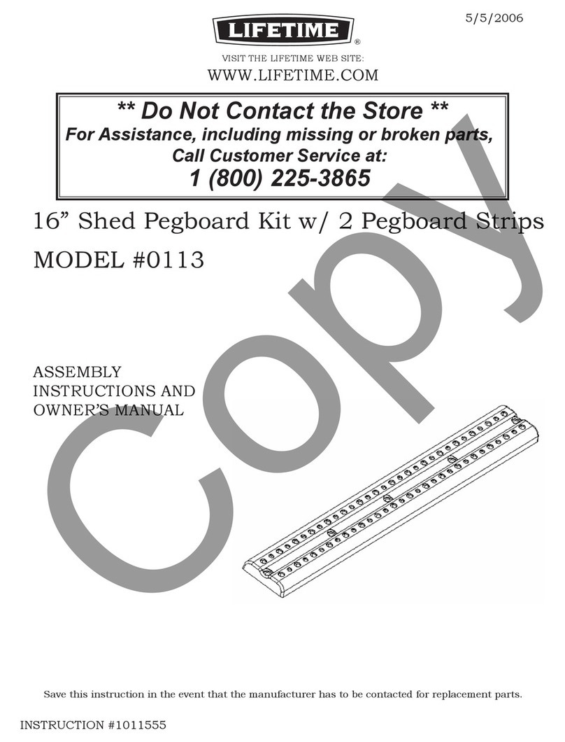 Lifetime 0113 Assembly instructions and owner's manual