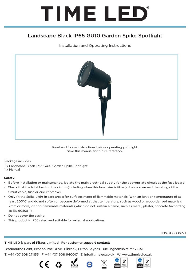 TIME LED IP65 GU10 Installation and operating instructions