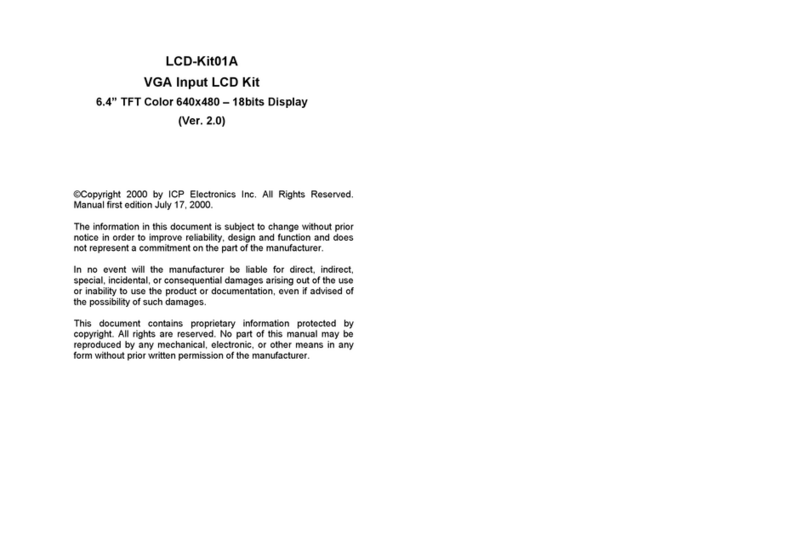ICP Electronics LCD-Kit01A User manual