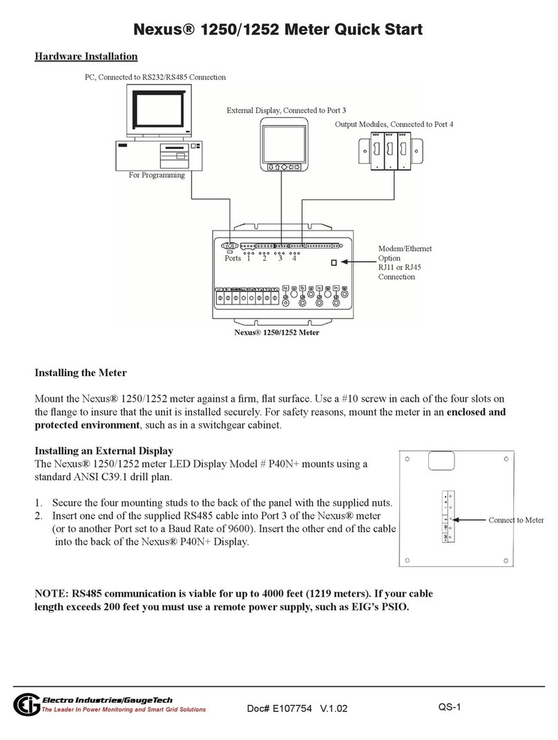 Electro Industries/GaugeTech Nexus 1250 quick start