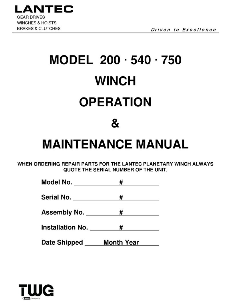 Dover TWG LANTEC 200 Operation & maintenance manual