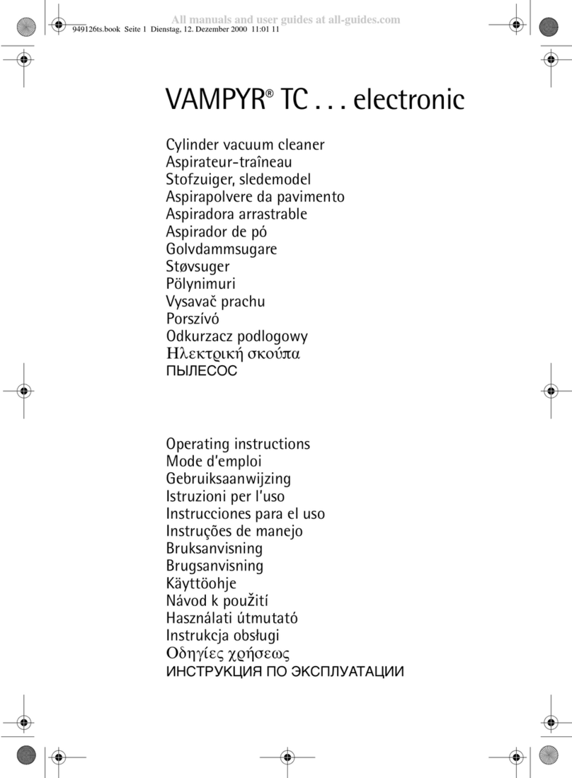AEG Vampyr TC Electronic Series operating instructions