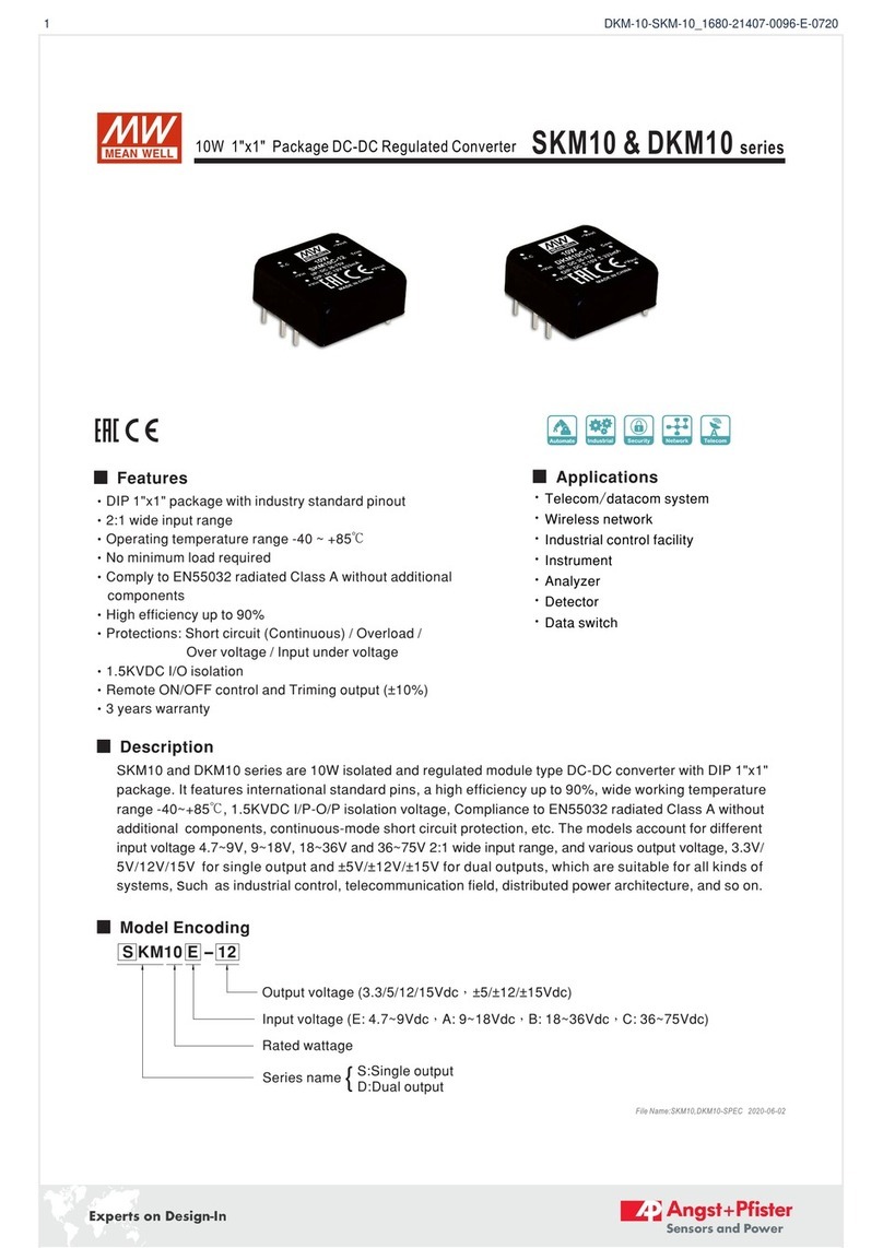 Meanwell SKM10 Series quick start guide