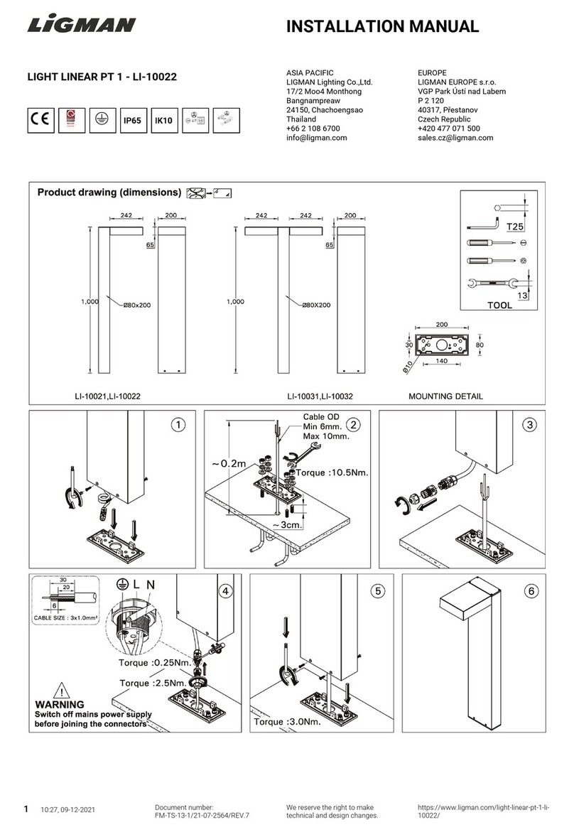 LIGMAN LIGHT LINEAR PT 1 User manual