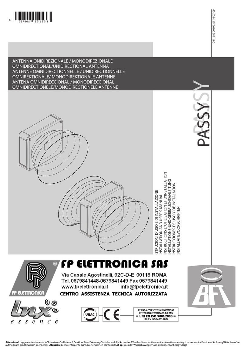 FP Elettronica PASSY Installation and user manual