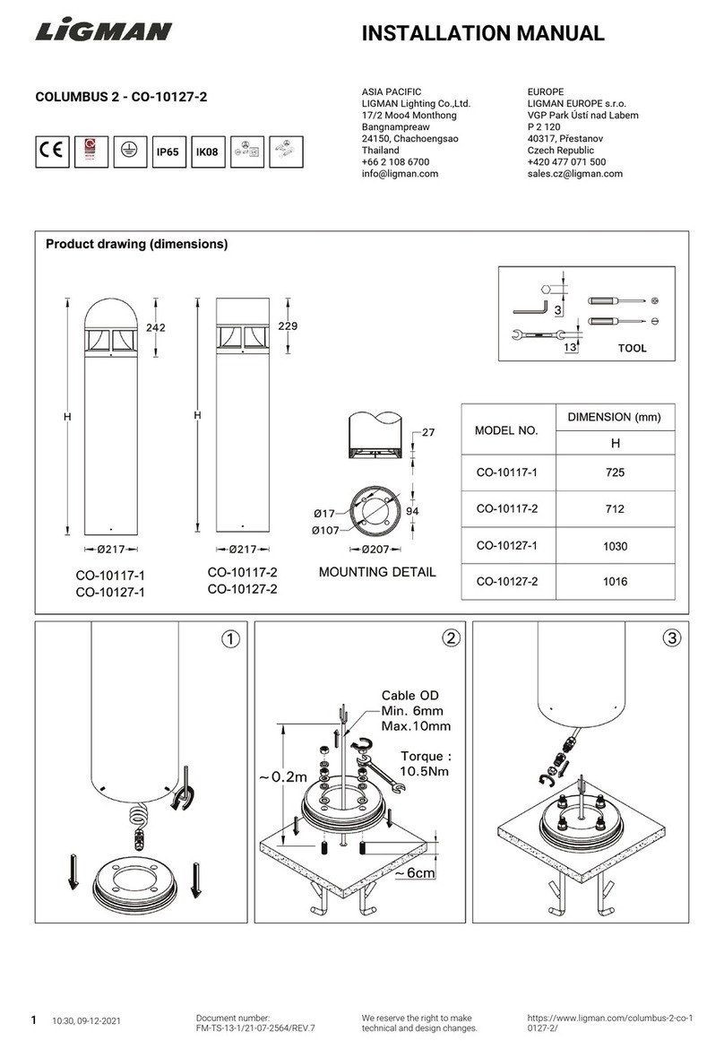 LIGMAN COLUMBUS 2 installation manual