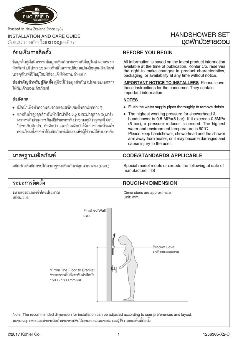 Kohler ENGLEFIELD Assembly instructions Kohler ENGLEFIELD Assembly instructions