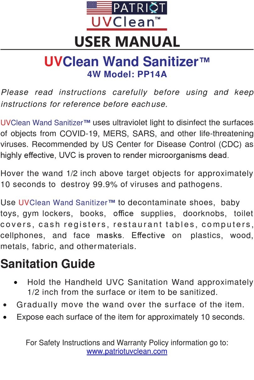 Patriot UVClean Wand Sanitizer PP14A user manual