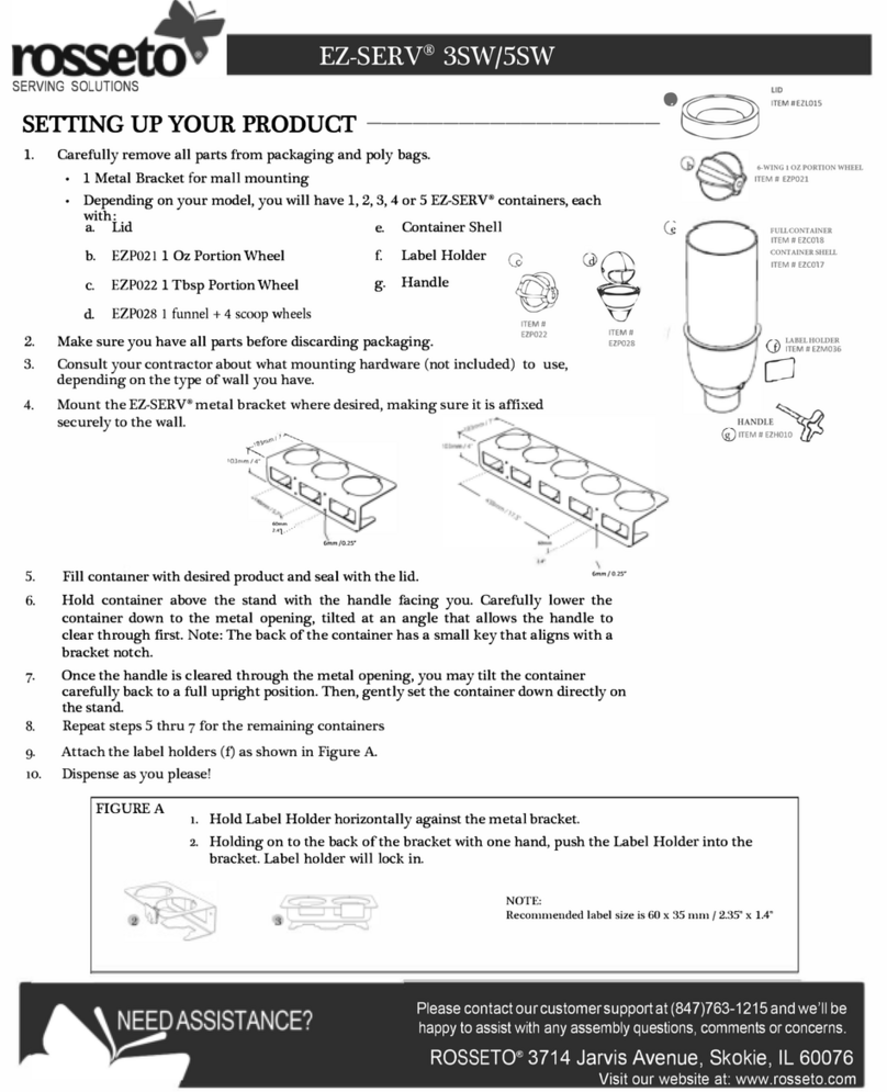 rosseto EZ-SERV 3SW User manual