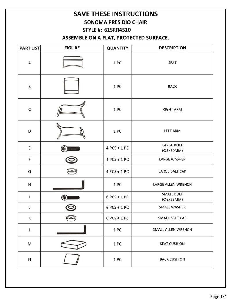 Sonoma PRESIDIO 61SRR4510 User manual