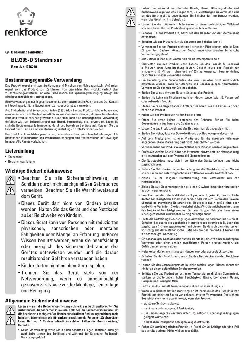 Renkforce BL9295-D operating instructions