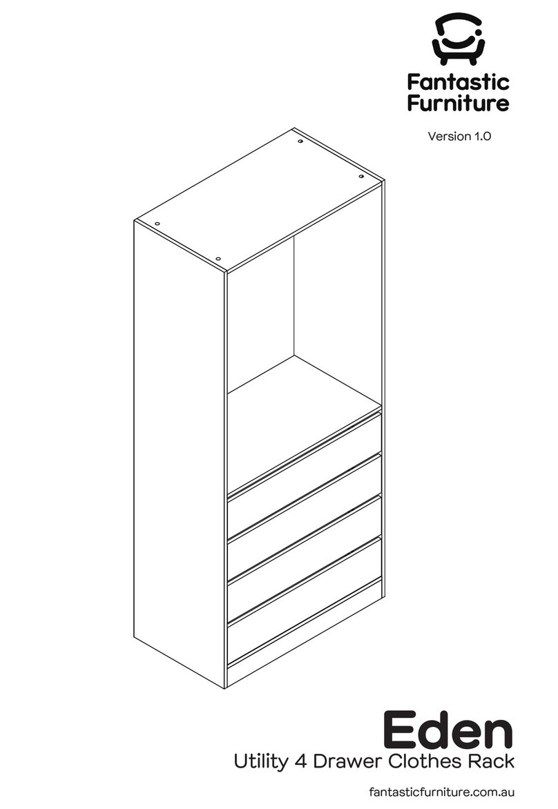 fantastic furniture Eden Utility 4 Drawer Clothes Rack manual