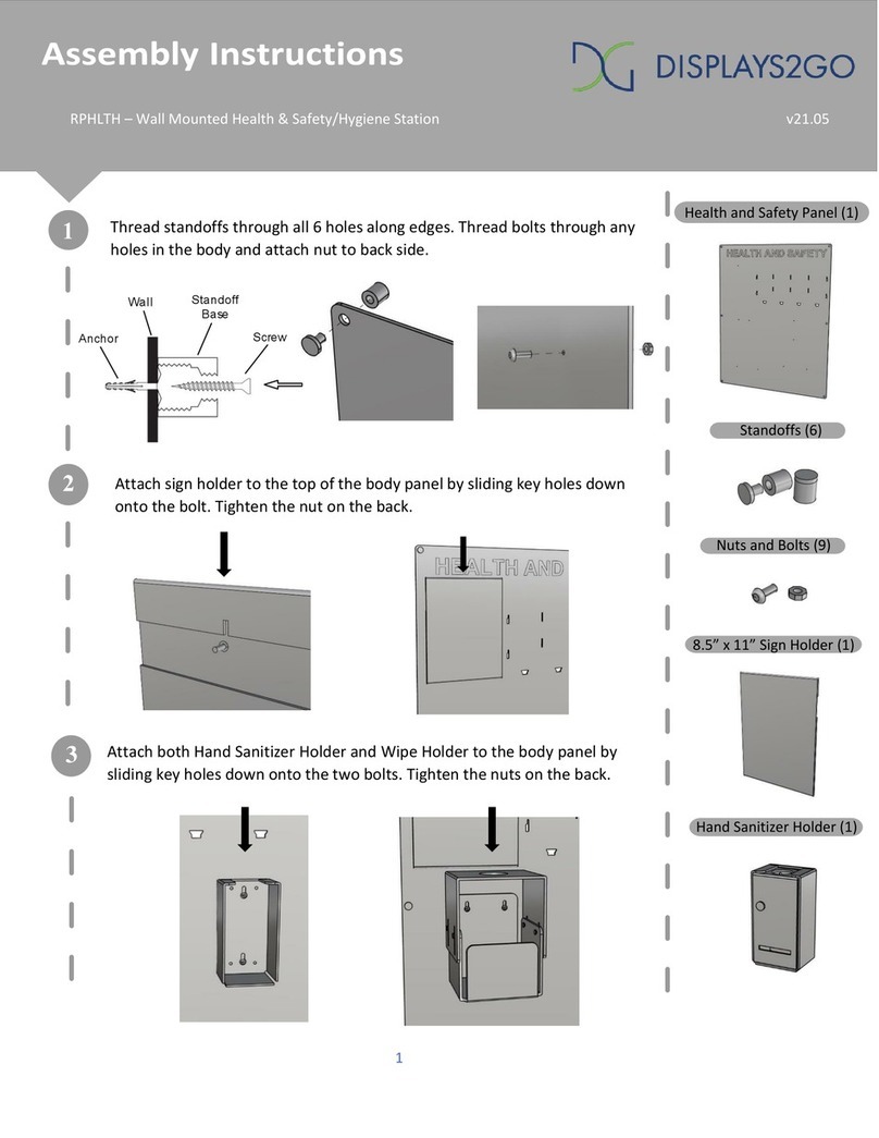 Displays2go RPHLTH Assembly instructions