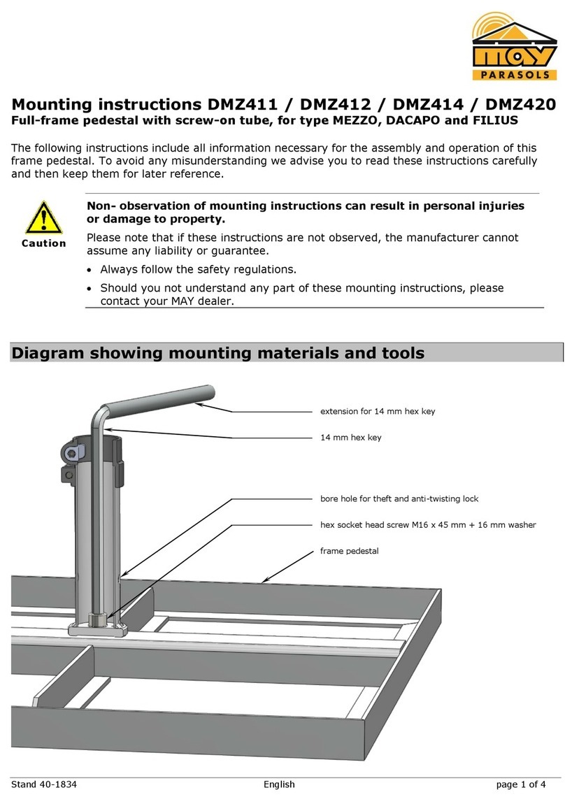 MAY DMZ411 Mounting instructions