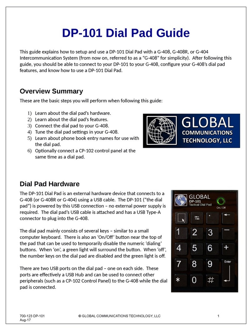 Global Communications DP-101 User manual