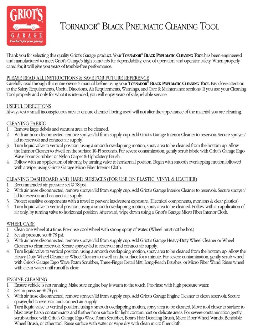 Griots Garage Tornador 90562 Instructions for use