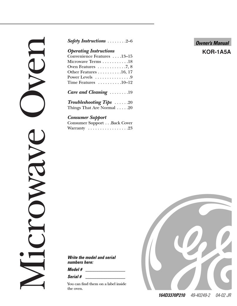 GE KOR-1A5A User manual