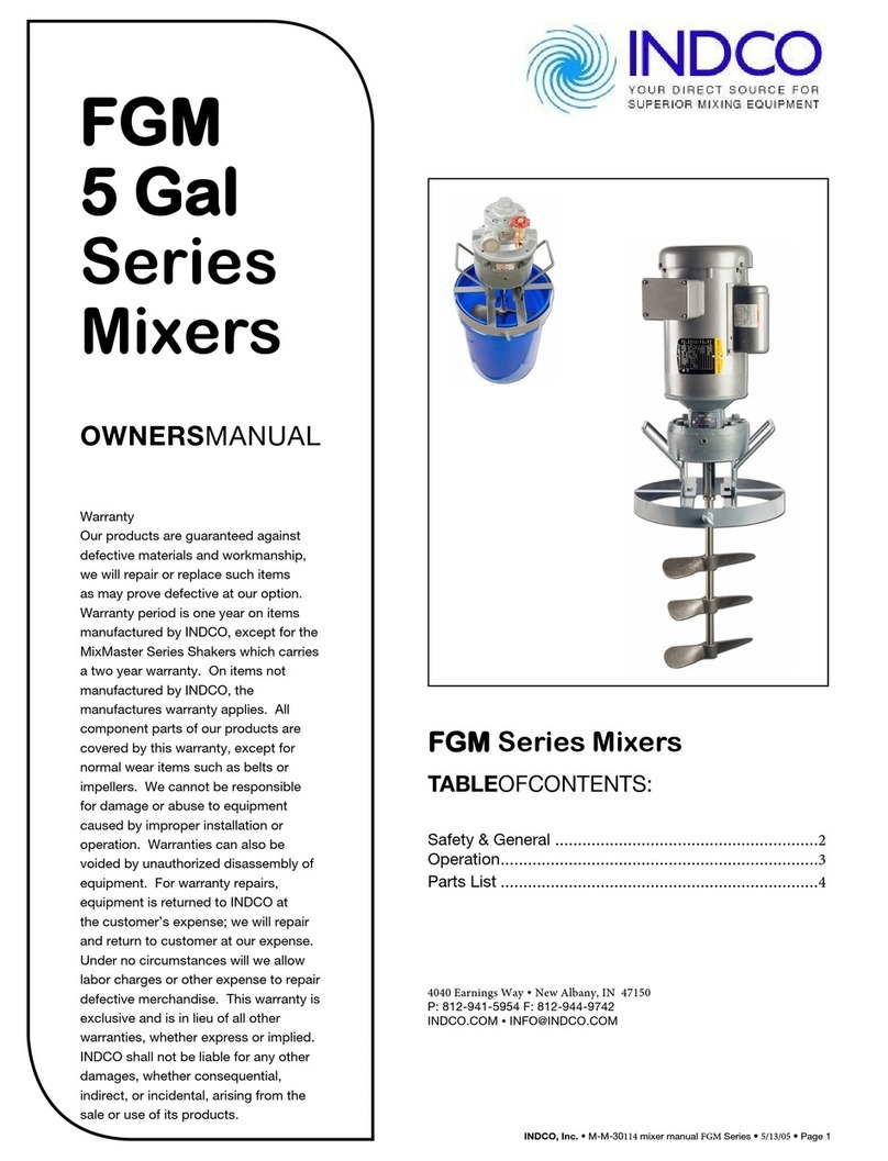 INDCO FGM 5 Gal Series User manual