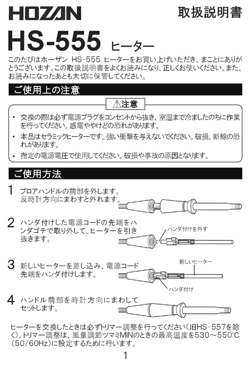 HOZAN HS-555 instruction manual