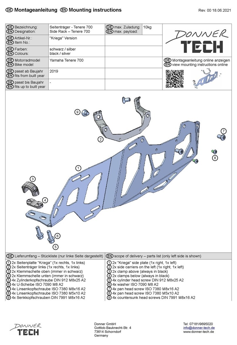 Donner TECH Tenere 700 Mounting instructions