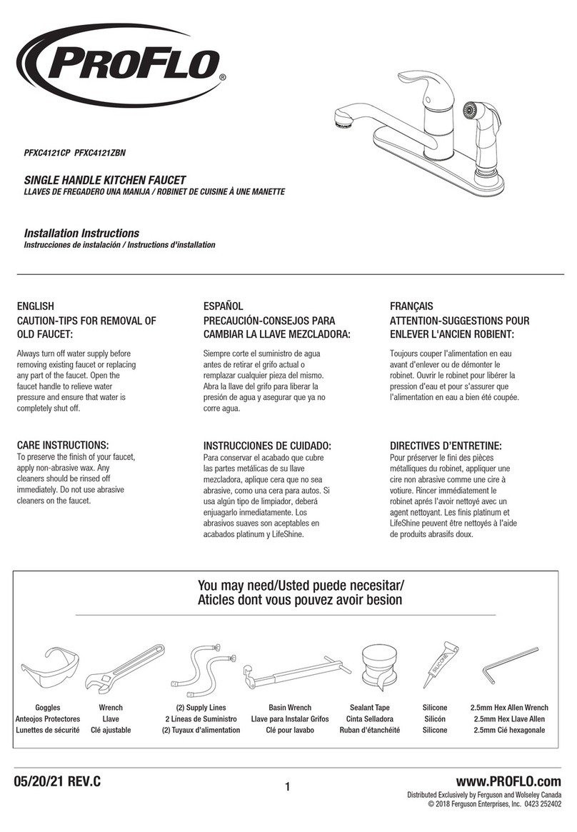 ProFlo PFXC4121CP installation instructions