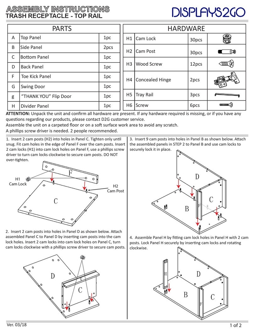 Displays2go LCKDCHTTBK Assembly instructions Displays2go LCKDCHTTBK Assembly instructions