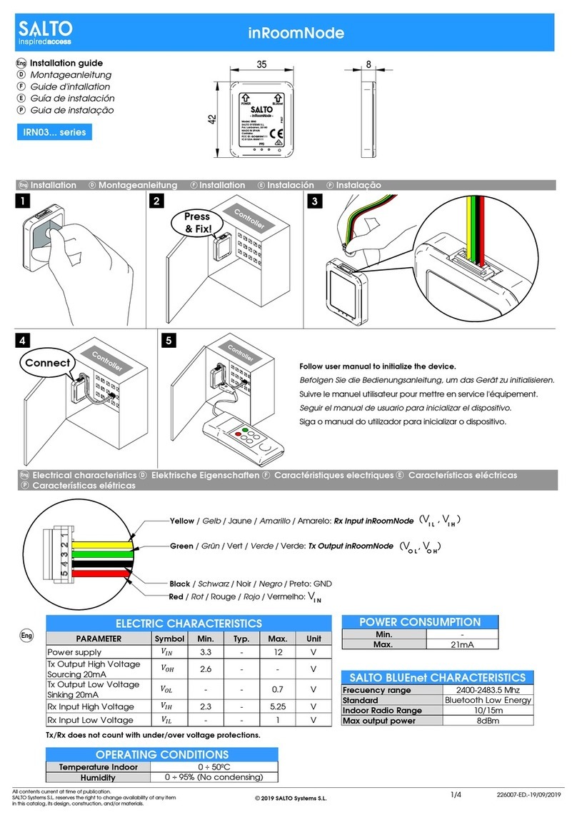 Salto inRoomNode User manual