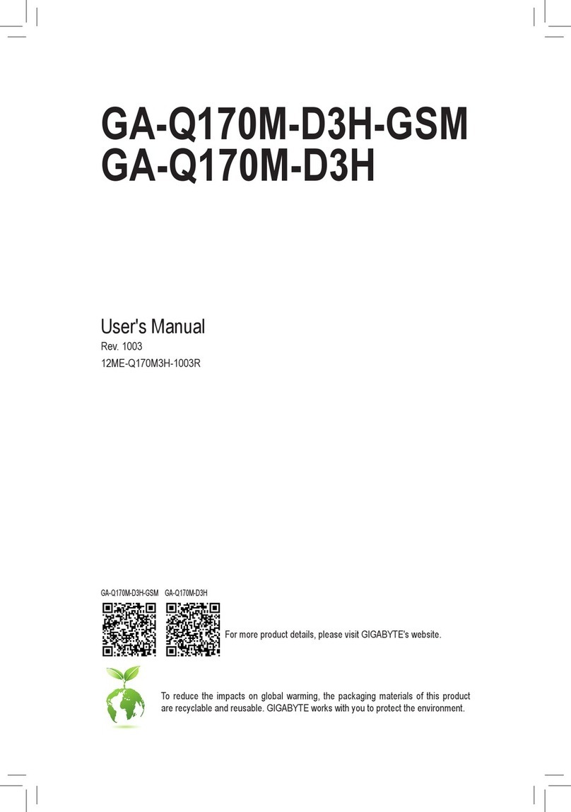 Gigabyte GA-Q170M-D3H-GSM user manual