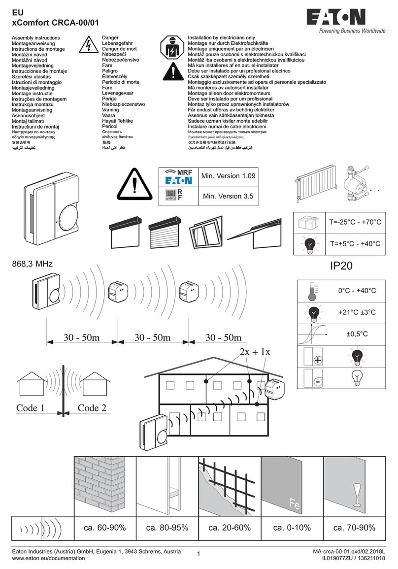 Eaton xComfort CRCA-00 Assembly instructions Eaton xComfort CRCA-00 Assembly instructions