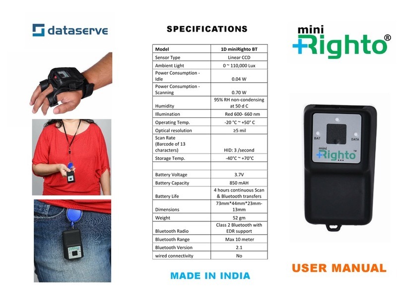 Dataserve Infotech 1D miniRighto BT user manual