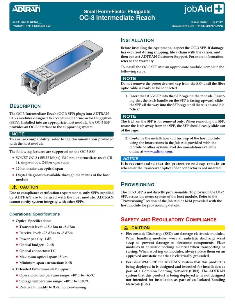 ADTRAN OC-3 User manual