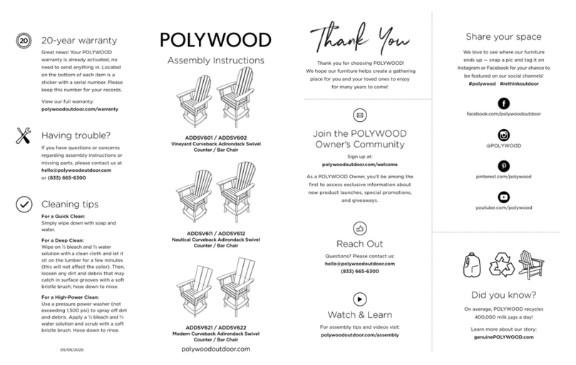 Polywood ADDSV601 User manual