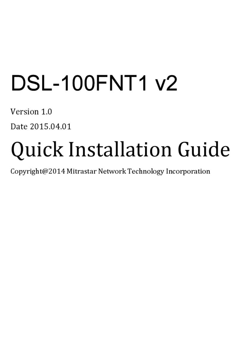 MitraStar DSL-100FNT1 V2 Quick installation guide