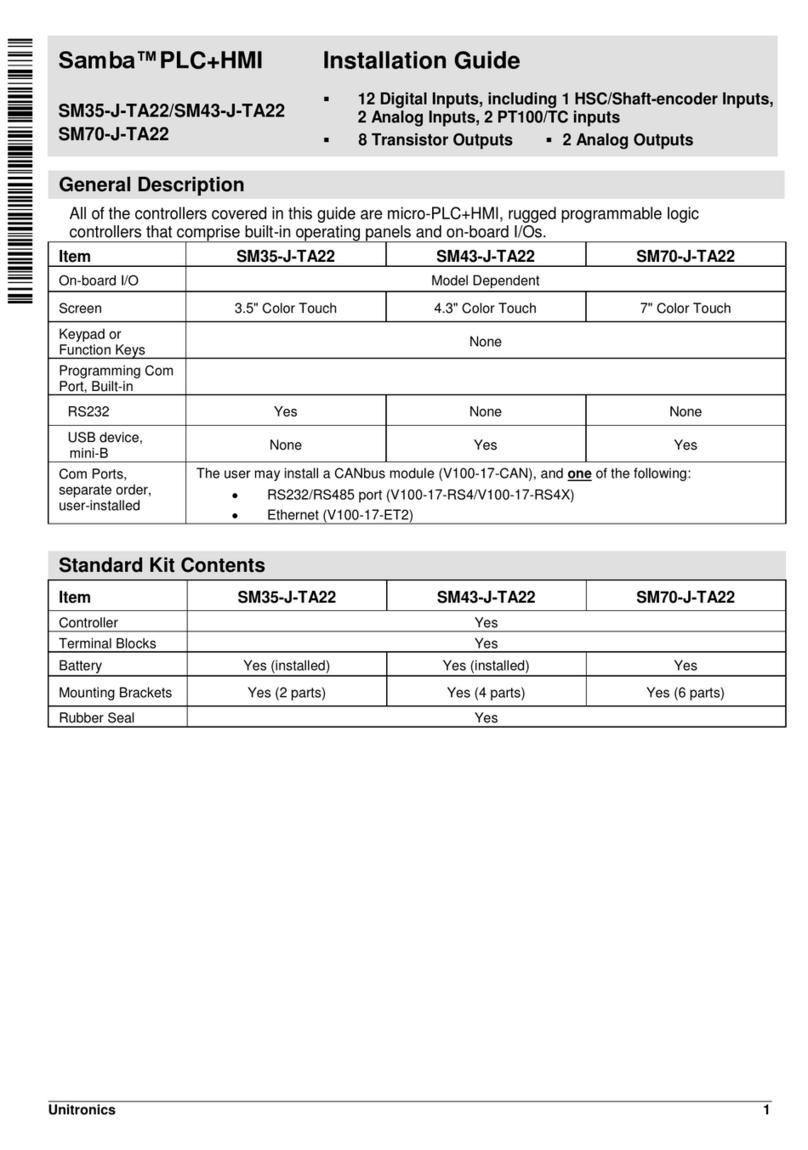 Unitronics Samba SM70-J-TA22 installation guide