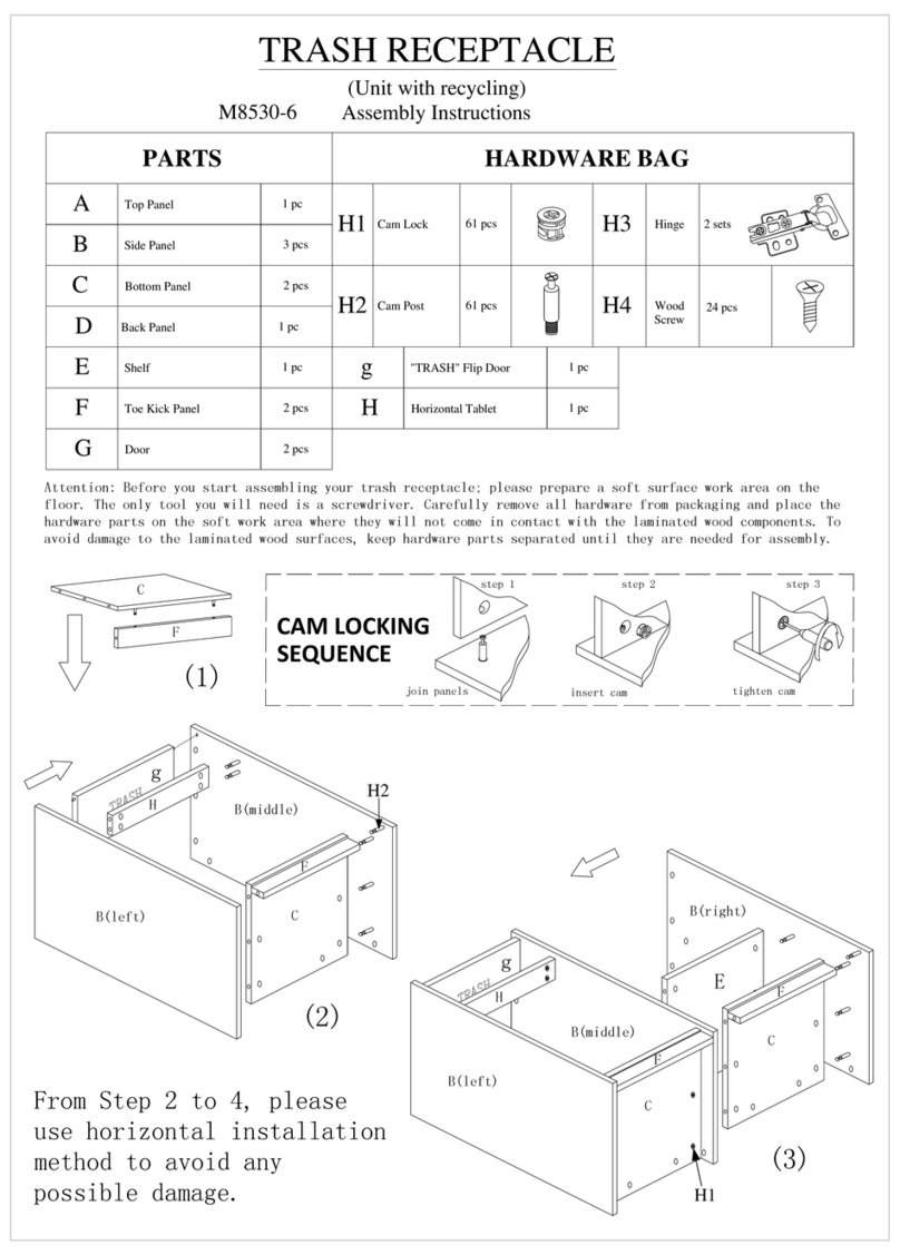 Displays2go LCKDBTRRBK Assembly instructions