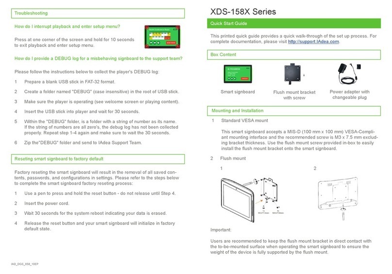 IAdea XDS-158 Series quick start guide