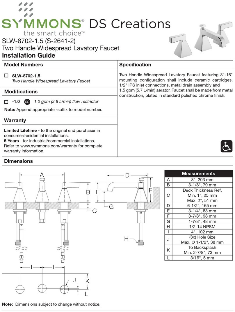 Symmons SLW-8702-1.5 installation guide Symmons SLW-8702-1.5 installation guide