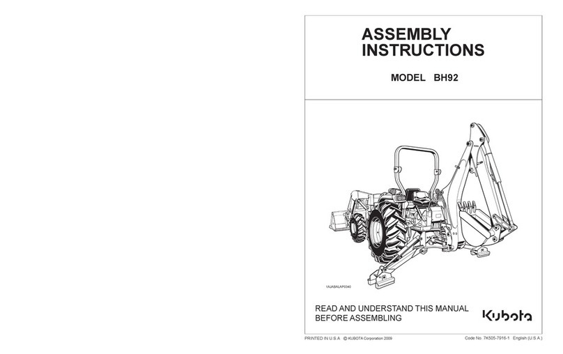 Kubota BH92 Assembly instructions