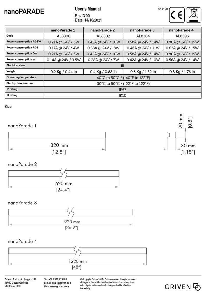 Griven nanoParade 1 User manual