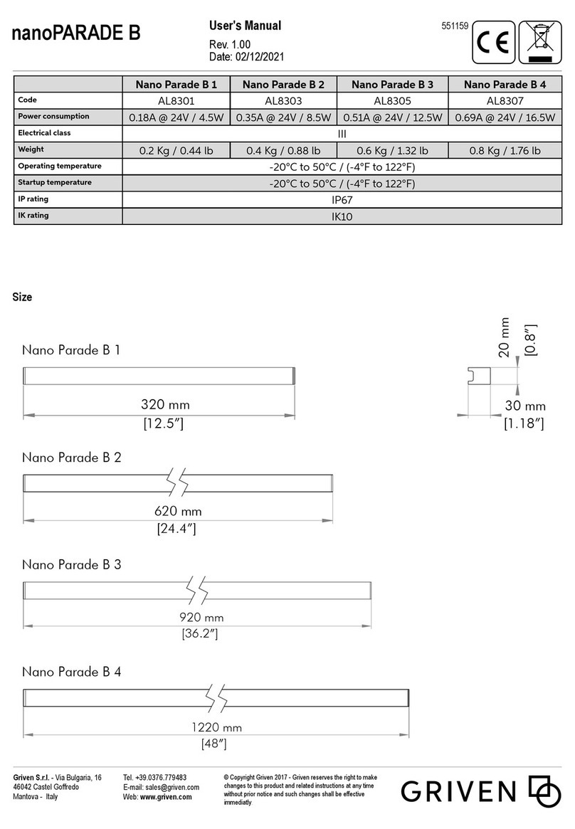 Griven Nano Parade B 1 User manual