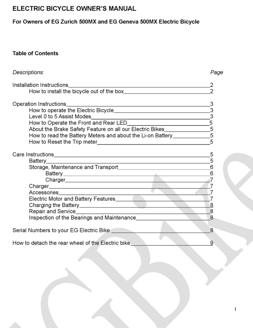 EG Zurich 500MX owner's manual