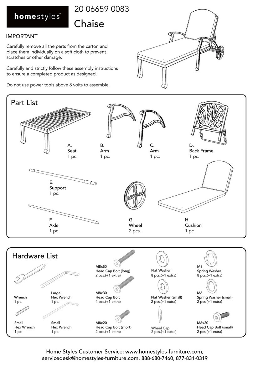Home Styles 20 06659 0083 Assembly instructions