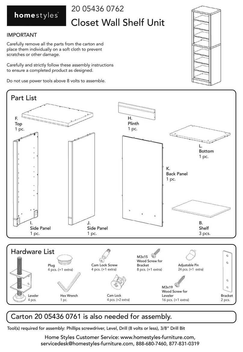Home Styles 20 05436 0762 User manual Home Styles 20 05436 0762 User manual