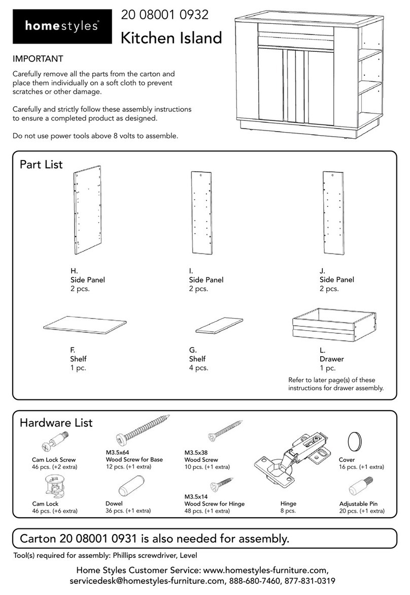Home Styles 20 08001 0932 User manual Home Styles 20 08001 0932 User manual