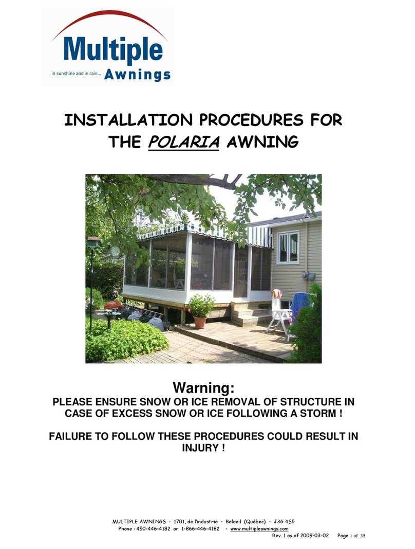 Multiple Awnings POLARIA Installation procedures