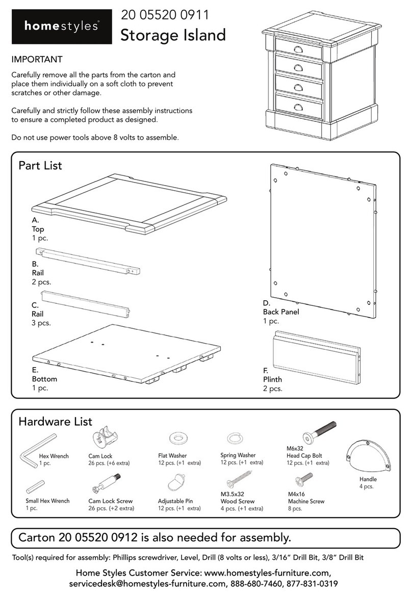 Home Styles 20 05520 0911 Assembly instructions Home Styles 20 05520 0911 Assembly instructions