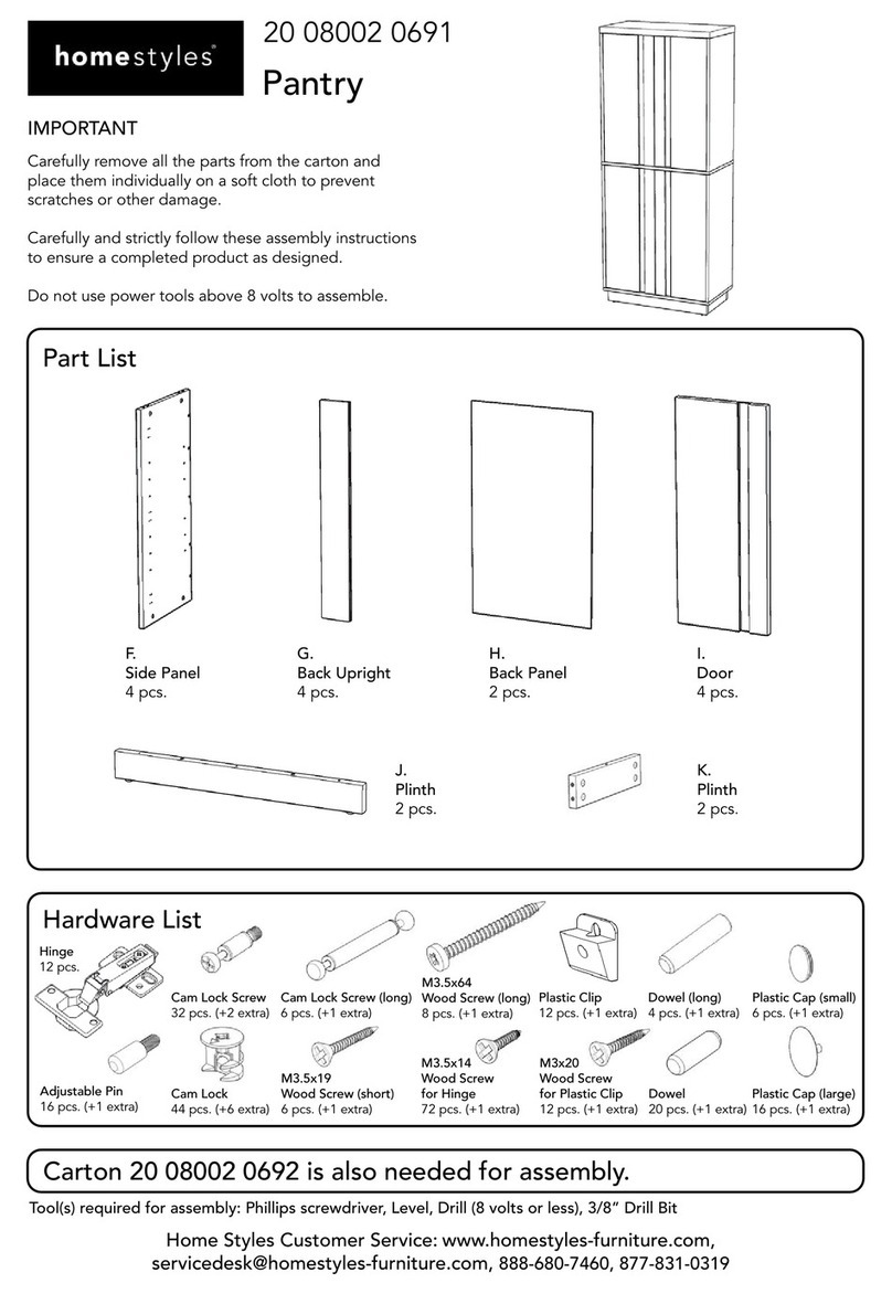 Home Styles 20 08002 0691 User manual