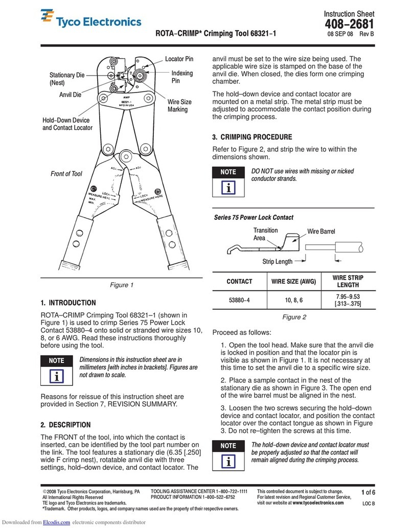 Tyco Electronics ROTA-CRIMP 68321-1 instruction sheet Tyco Electronics ROTA-CRIMP 68321-1 instruction sheet